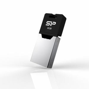 シリコンパワー SPJ008GU2X20K USB+MicroUSB Mobile X20 8GB シルバー／ブラック
