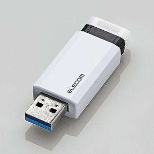 エレコム　MF-PKU3016GWH　USB3.1(Gen1)対応　ノック式USBメモリ　16GB　ホワイト