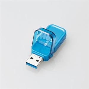 エレコム MF-FCU3016GBU フリップキャップ式USBメモリ ブルー