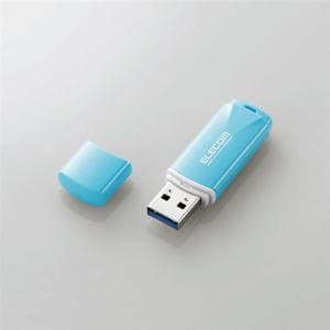 エレコム　MF-HTU3B032GBU　キャップ式USB3.2　Gen1メモリ　ブルー　32GB