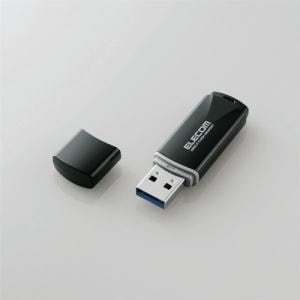 【推奨品】エレコム MF-HTU3B064GBK キャップ式USB3.2 Gen1メモリ ブラック 64GB