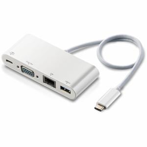 エレコム DST-C10WH USB Type-C接続ドッキングステーション(VGA)   WH