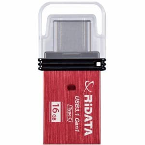RiDATA RI-HT1U3116RD USBメモリー USB3.1(Gen1)・USB2.0互換 TypeC-A対応  16GB レッド