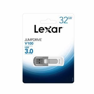 Lexar LJDV100032G-BNHNJ USB 3.0 フラッシュドライブ 32GB ホワイト キャップ式