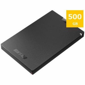 BUFFALO SSD-PGC500U3-BC 外付けSSD  500GB 黒色