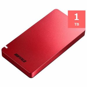 BUFFALO SSD-PGM1.0U3-RC 外付けSSD  1TB 赤色