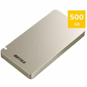BUFFALO SSD-PGM500U3-GC 外付けSSD  500GB 金色