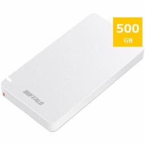 BUFFALO SSD-PGM500U3-WC 外付けSSD  500GB 白色