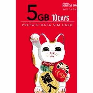 日本通信 データ通信専用 プリペイドSIMカード 5GB 10日間
