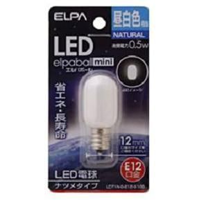 ELPA　LDT1N-G-E12-G100　LEDナツメ球　E12　昼白色
