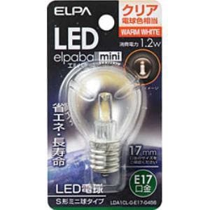 ELPA　LDA1CL-G-E17-G456　LED装飾電球　S形ミニ球形　E17　クリア電球色
