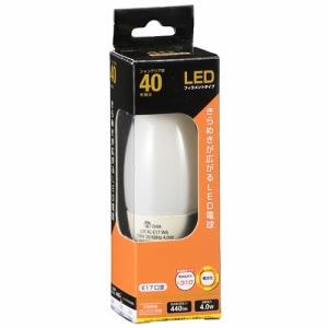 オーム電機 LDC4L-E17 W6 LED電球 フィラメント シャンデリア形 E17 40形相当 電球色