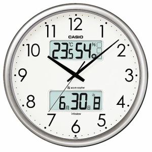 カシオ ITM-650J-8JF 電波時計(壁掛け時計) 生活環境お知らせ(湿度計 ／ 温度計)タイプ