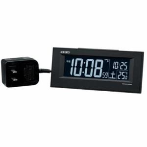 セイコークロック DL209K デジタル時計 電波置時計 電子音アラーム(スヌーズ付) 温度表示 ACアダプター電源モデル