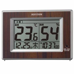 リズム時計　8RD200SR23　RHYTHM　ルームナビ　置時計　高精度温度・湿度センサー　環境目安表示機能付