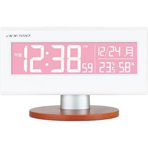 【クリックでお店のこの商品のページへ】アデッソ AX-200PK パステルカラー電波時計 ピンク