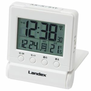 LANDEX　YT5266WH　タイムクリック　　電波時計　白