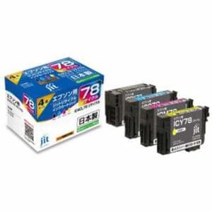 ジット　JITE784P　エプソン　EPSON：IC4CL78（4色パック）対応　ジット　リサイクルインクカートリッジ　目印：歯ブラシ