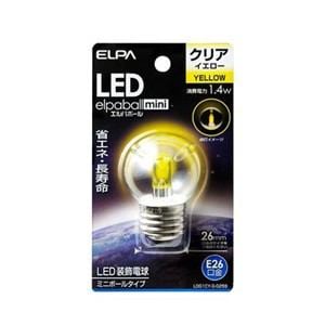 ELPA　LDG1CY-G-G259　LED電球G40E26　黄色