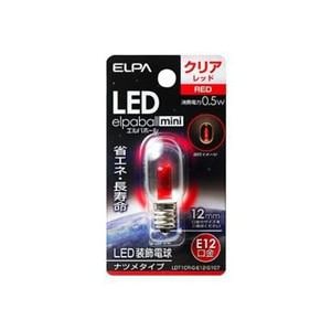 ELPA　LDT1CR-G-E12-G107　LED電球ナツメE12　赤色