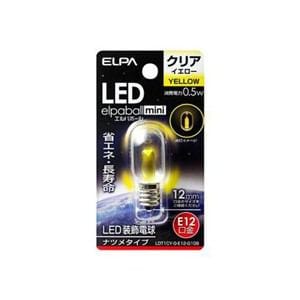 ELPA　LDT1CY-G-E12-G109　LED電球ナツメE12　黄色