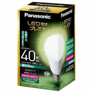 【クリックでお店のこの商品のページへ】パナソニック 調光器非対応LED電球 「LED電球プレミア」 (一般電球形・全光束485lm/昼白色相当・口金E26) LDA4N-G/Z40E/S/W