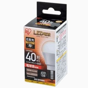 【クリックでお店のこの商品のページへ】アイリスオーヤマ LDA4L-G-E17-4T5 LED電球 小形電球形 440lm(電球色相当) ECOHILUX