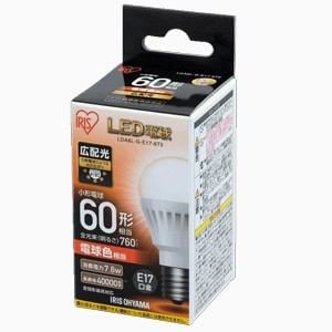 アイリスオーヤマ　LDA8L-G-E17-6T5　LED電球　小形電球形　760lm(電球色相当)　ECOHILUX