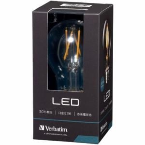 バーベイタム(Verbatim)　LDA4R-G／FCV1　調光器非対応LED電球　クリアー　「バーベイタム」（一般電球形・全光束420lm／電球色相当・口金E26）