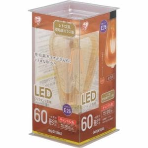 アイリスオーヤマ LDF7C-G-FK LEDフィラメント電球 E26口金 T形 60形相当 キャンドル色相当
