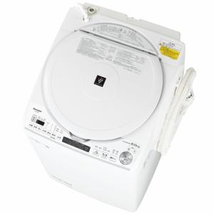 【沖縄、離島地域のお届け不可】 シャープ ES-TX8E 縦型洗濯乾燥機 (洗濯8.0kg／乾燥4.5kg) ステンレス穴なし槽 ホワイト系