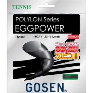 GOSEN　TS100BK　EGGPOWER　16　テニスガット　ポリロンシリーズ　ブラック
