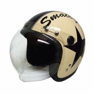 石野商会　SJ-308BST　スモールジェットヘルメット　SmallJhonJet　57～60cm未満　アイボリー／ブラック