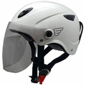 石野商会　ヘルメットLB03　シールド付ハーフヘルメット　ホワイト