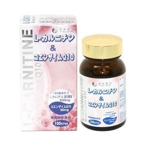 ファイン　L-カルニチン&コエンザイムQ10　100カプセル　【栄養補助】