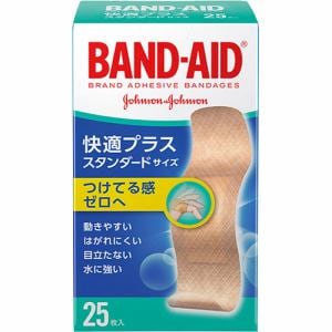 ジョンソン・エンド・ジョンソン（Johnson　&　Johnson）　バンドエイド　快適プラス　スタンダードサイズ　(25枚入)　【医療機器】