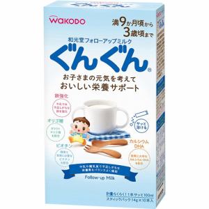 【クリックで詳細表示】和光堂(WAKODO) フォローアップミルク ぐんぐんスティックパック (14g×10本) 【ベビー・ミルク】