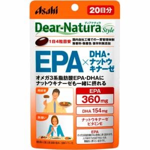 アサヒグループ食品 ディアナチュラスタイル EPA×DHA＋ナットウキナーゼ20日 (80粒) 【健康食品】