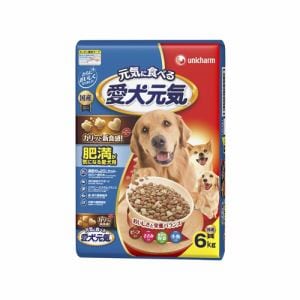 ユニ・チャーム  愛犬元気 肥満が気になる愛犬用ビーフ・ささみ・緑黄色野菜・小魚入り  ６ｋｇ