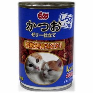 ペットライブラリー ＢＫＣ‐０２３  ビックリ 猫缶かつおしらす入り複数飼育向け  ４００ｇ