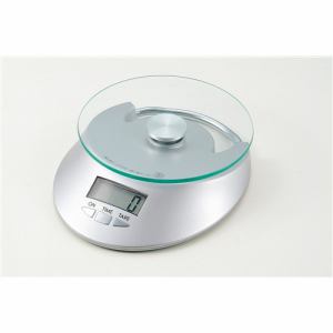 【在庫限り】パール金属　クリアミーII　デジタルキッチンスケール（時計機能付）　D－25　ステン　3kg用
