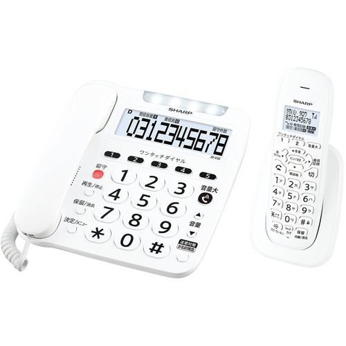 SHARP JD-V39CL デジタルコードレス電話機 子機1台 ホワイト系JDV39CL