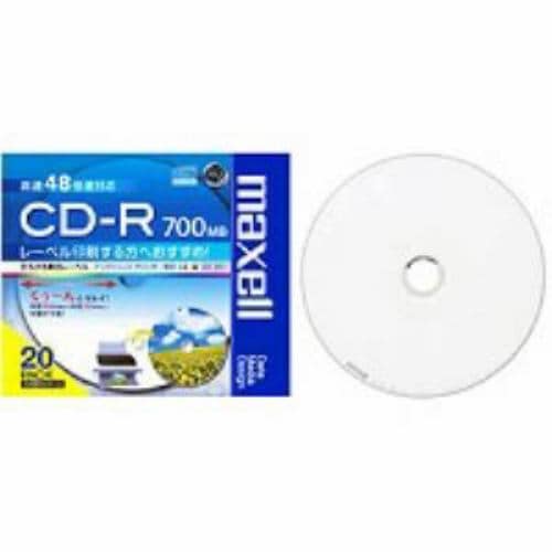 maxell データ用 CD-R 700MB プリンタブルワイド 20枚パック CDR700SWPS1P20S