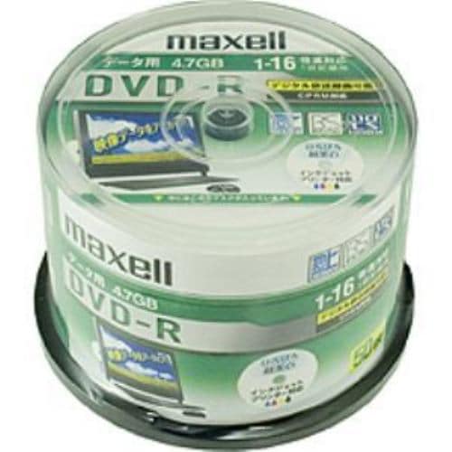 マクセル DRD47WPD.50SP データ用16倍速対応DVD-R 4.7GB 50枚パック