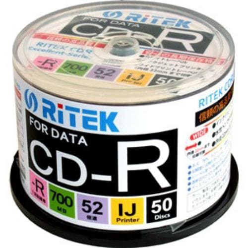 RiTEK データ用CD-R 50枚 CD-R700EXWP.50RTC