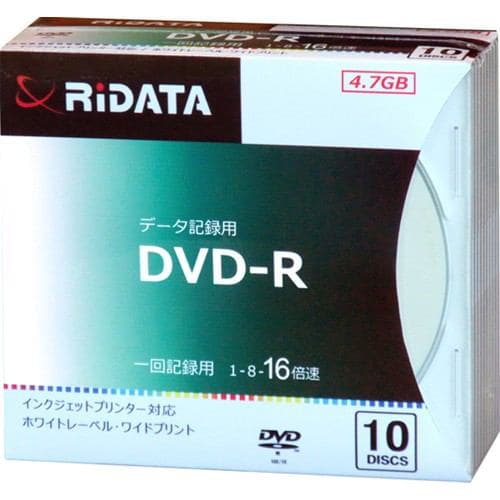 RiDATA データ用DVD-R 5mmスリムケース10枚入 D-R16X47G.PW10P SC B