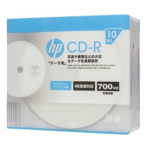ヒューレットパッカード CDR80CHPW10A データ用700MB 48倍速対応CD-R 10枚パック