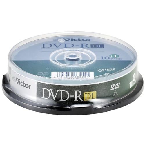 Victor DHR85HP11SJ5 パソコン用 8倍速 DVD-R DL 11枚パック 8.5GB