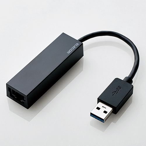 エレコム EDC-GUA3-B USB3.0 ギガビットLANアダプター ブラック