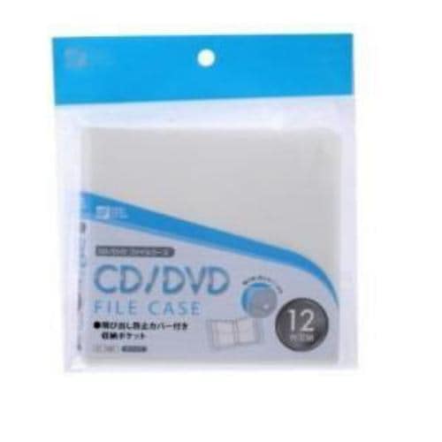 オーム電機  OA-RCCD-12W  CD／DVDファイルケースホワイト12枚収納